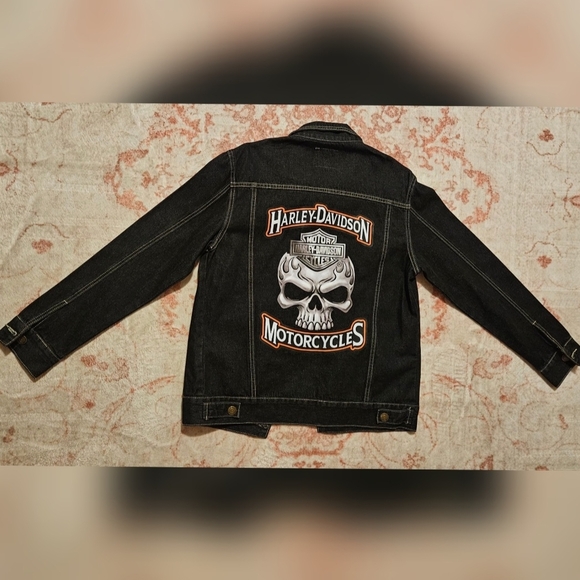 Women's Harley-Davidson Black Denim Jacket - Picture 2 of 3